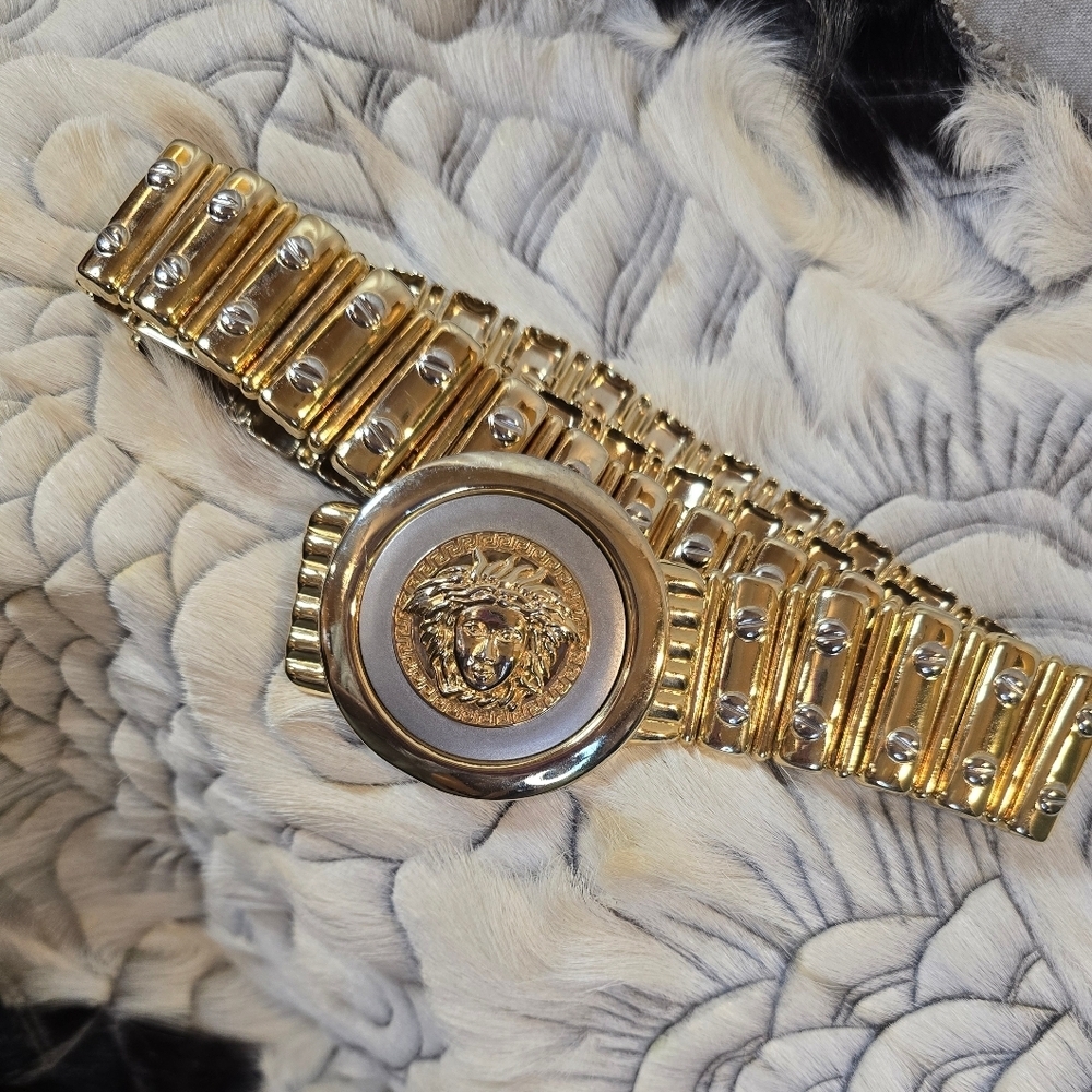 Gold and Silver Belt with Lion Emblem